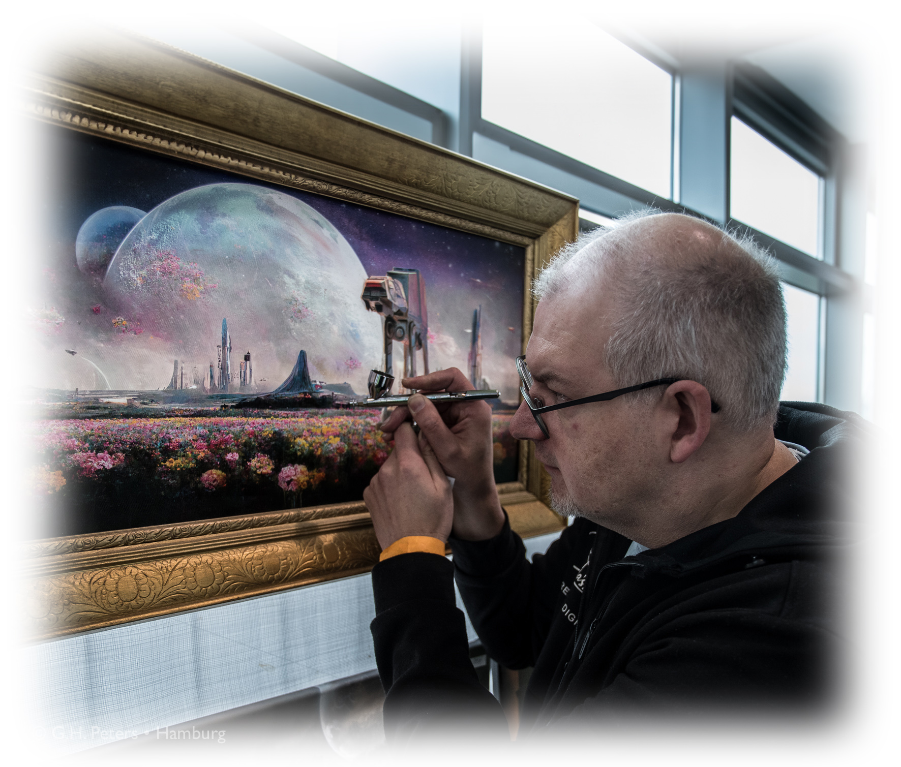 Airbrush-Dozent Roger Hassler